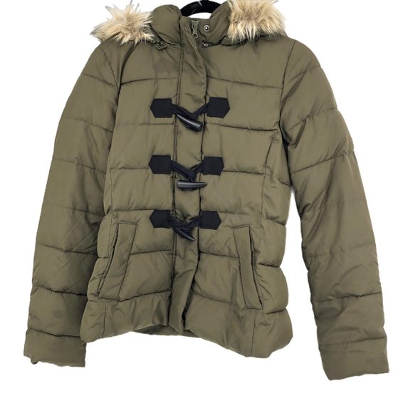 GAP Green Polyester Puffer Jacket | Perfect for Any Occasion - Picture 1 of 6